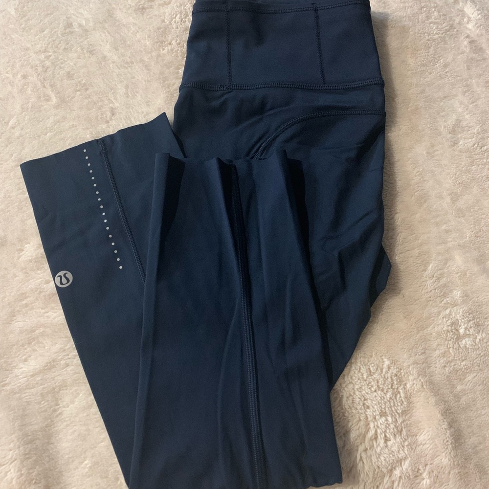 Lululemon Fast & Free Crop Nulux 19” True Navy